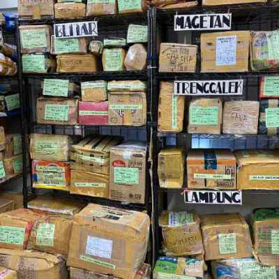 Packages in Office cabinet