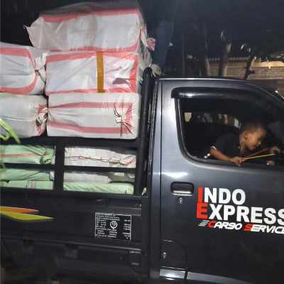 Packages on truck